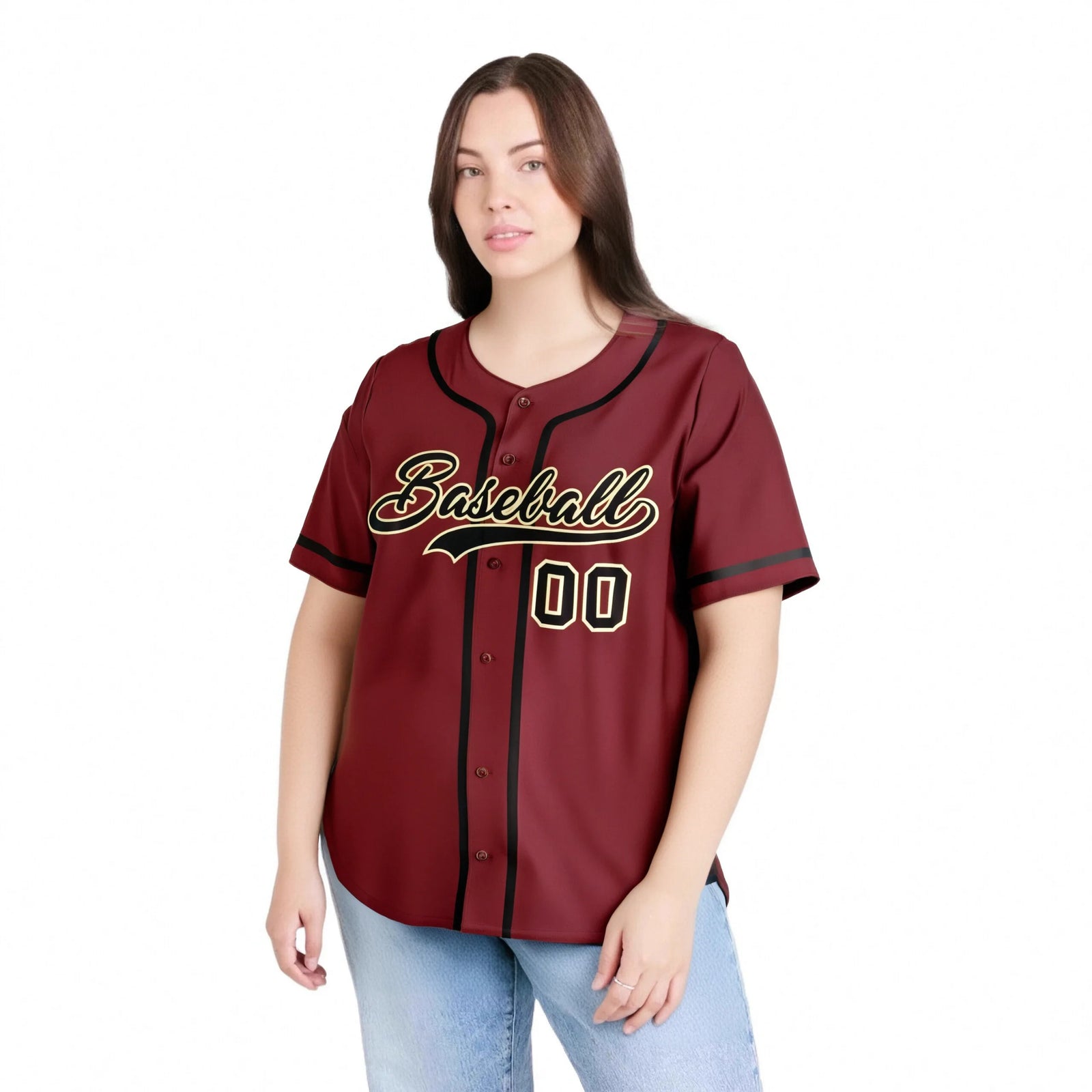 Custom Crimson Black Classic Style Authentic Baseball Jersey