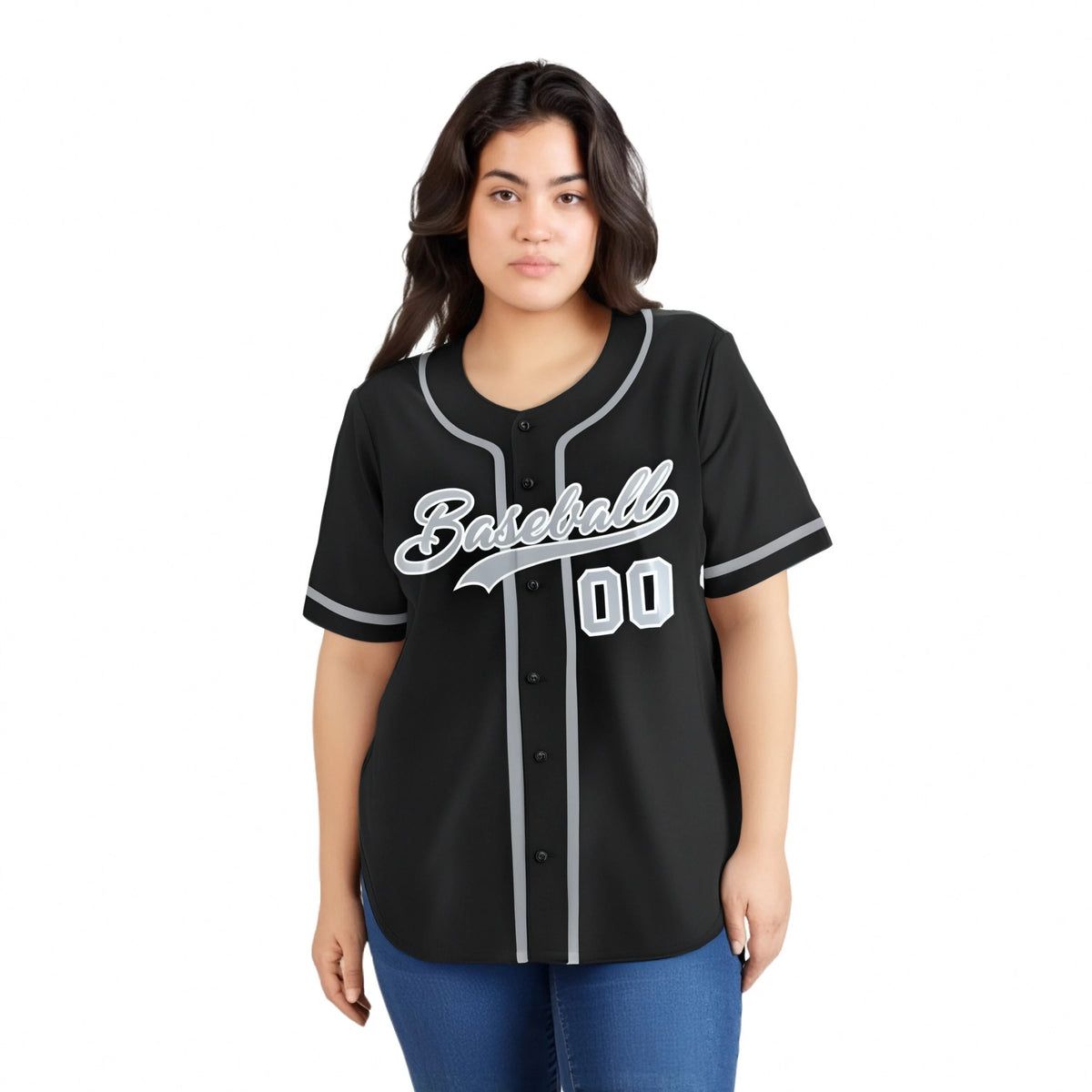 Custom Black Gray Classic Style Authentic Baseball Jersey