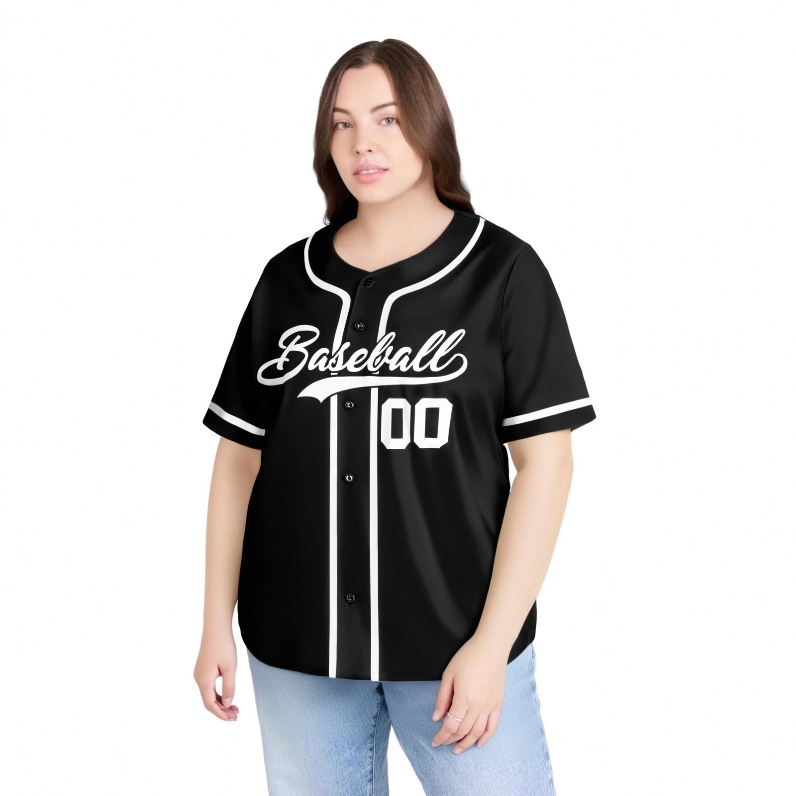 Custom Black White Classic Style Authentic Baseball Jersey