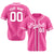 Custom Pink White Classic Style Authentic Baseball Jersey