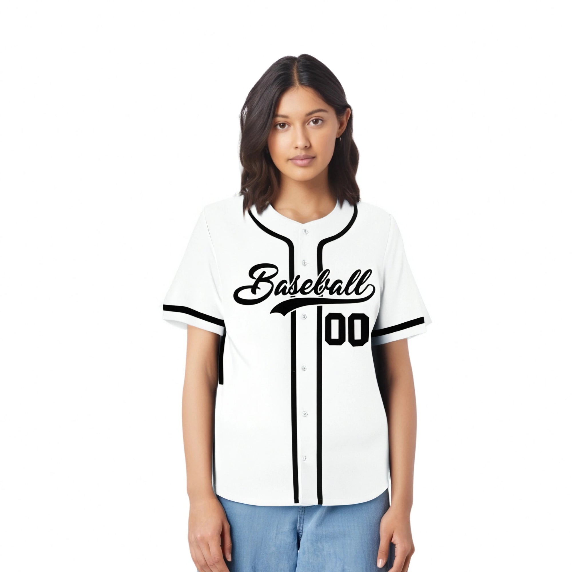 Custom White Black Classic Style Authentic Baseball Jersey