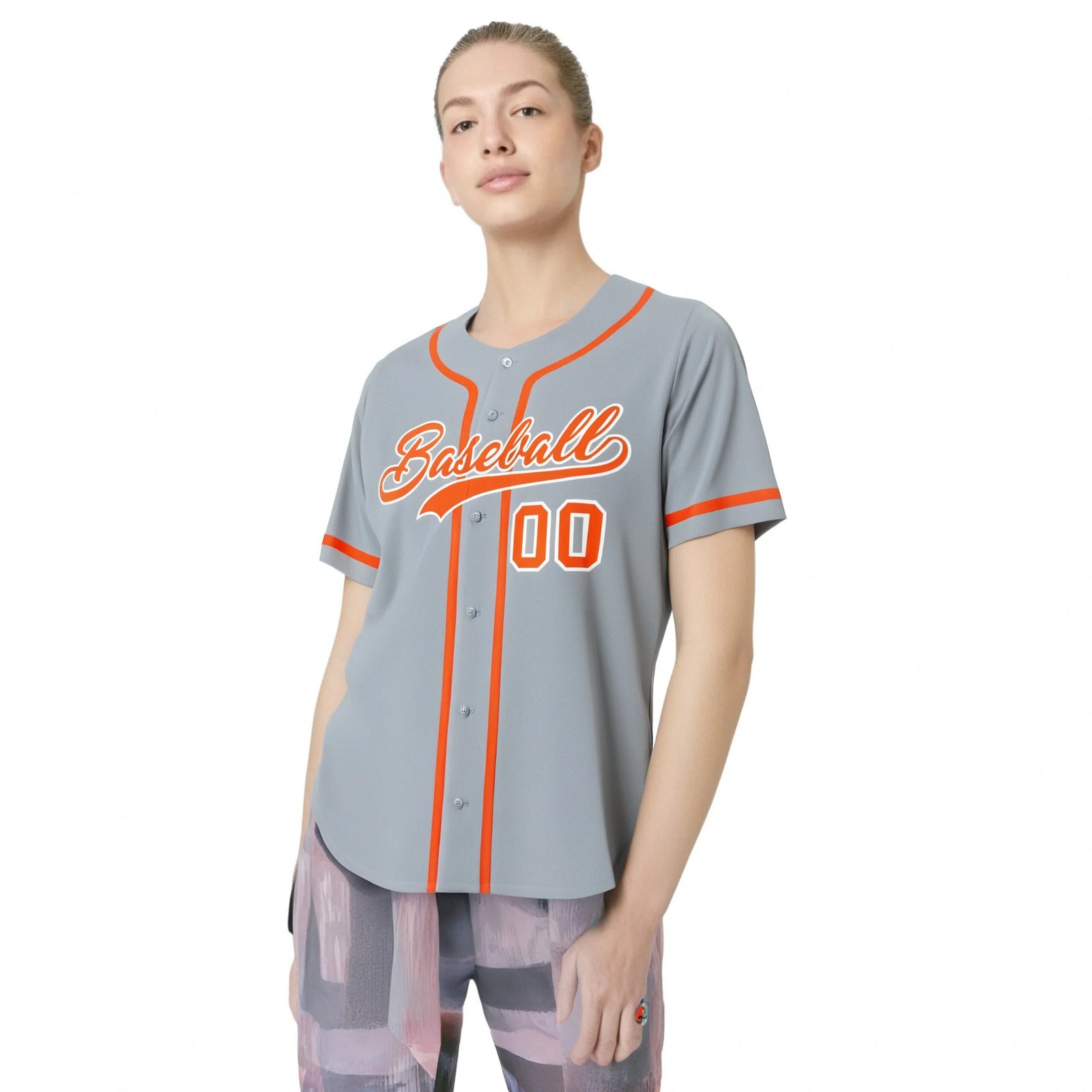 Custom Gray Orange Classic Style Authentic Baseball Jersey
