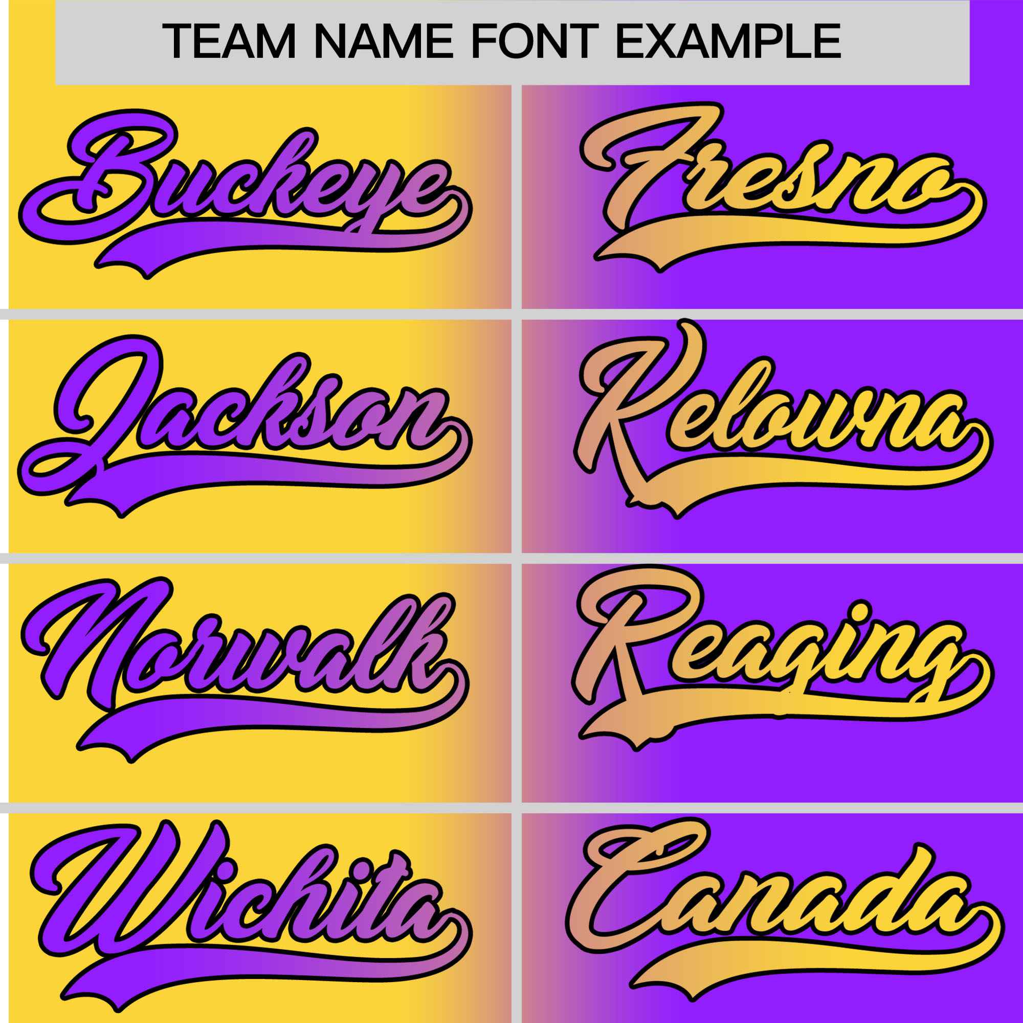 Custom Yellow Purple Gradient Style Authentic Baseball Jersey