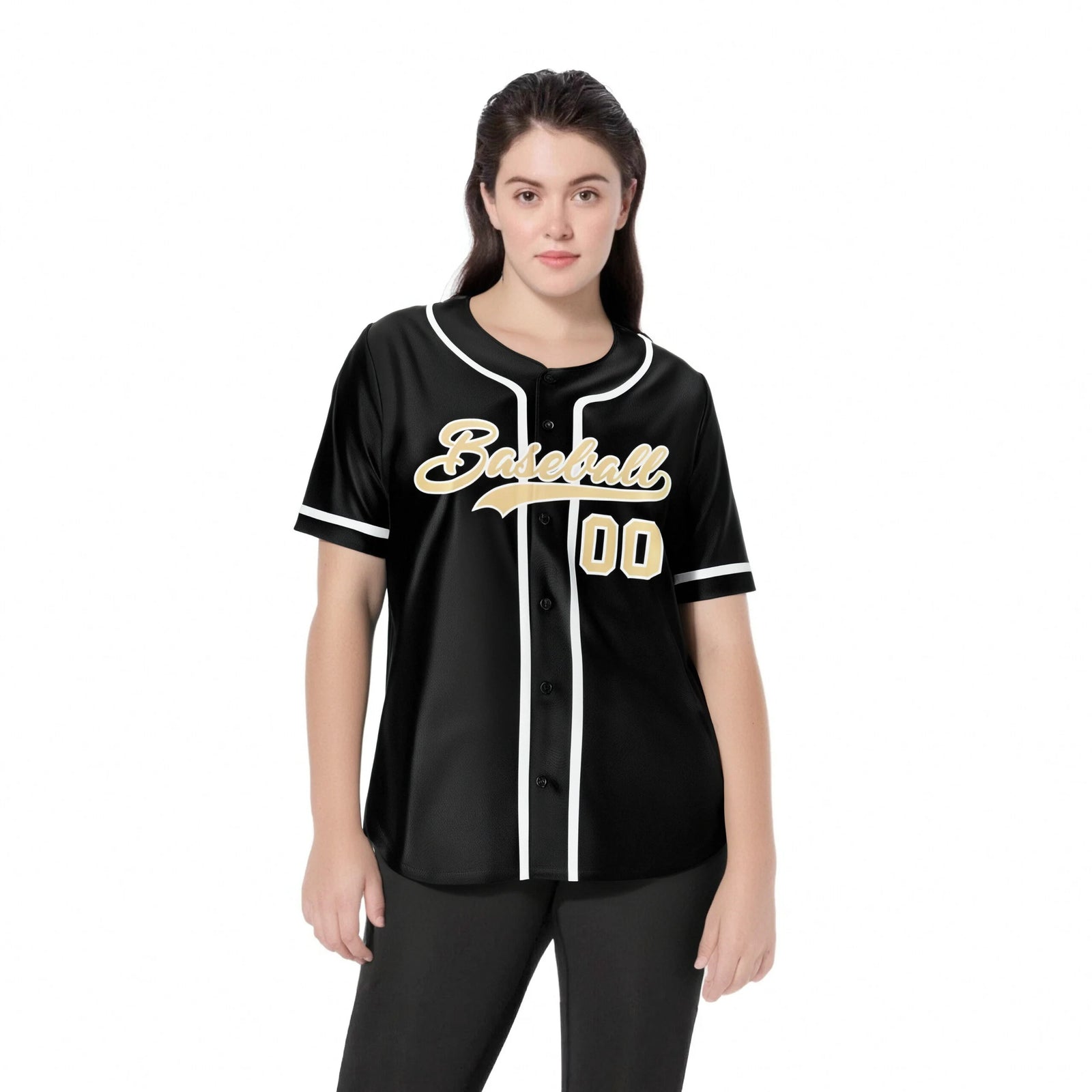 Custom Black White Classic Style Authentic Baseball Jersey