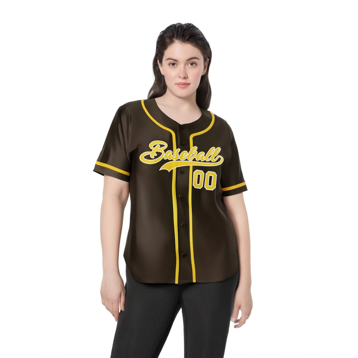 Custom Brown Glod Classic Style Authentic Baseball Jersey