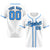 Custom White Powder Blue Classic Style Authentic Baseball Jersey