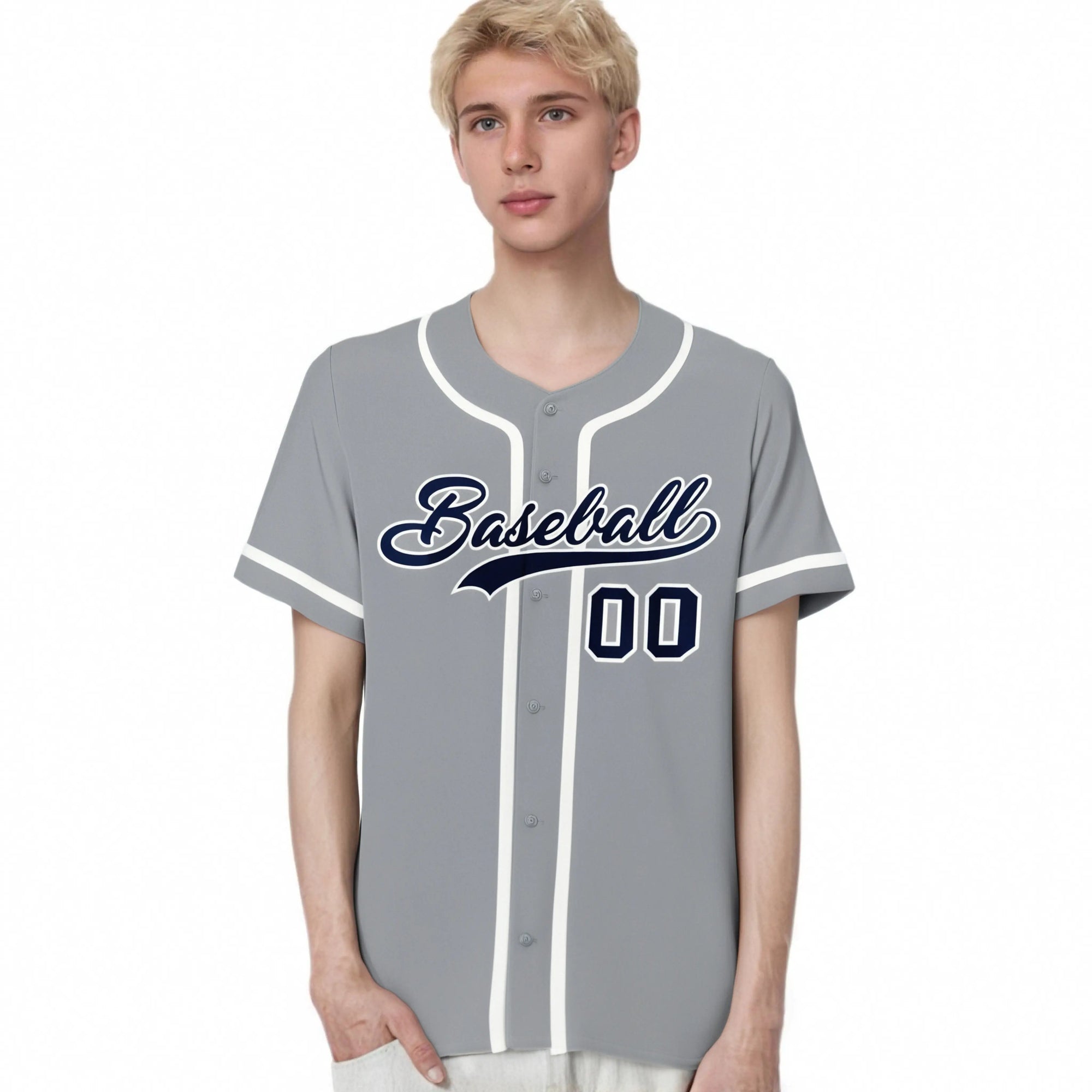 Custom Gray White Classic Style Authentic Baseball Jersey