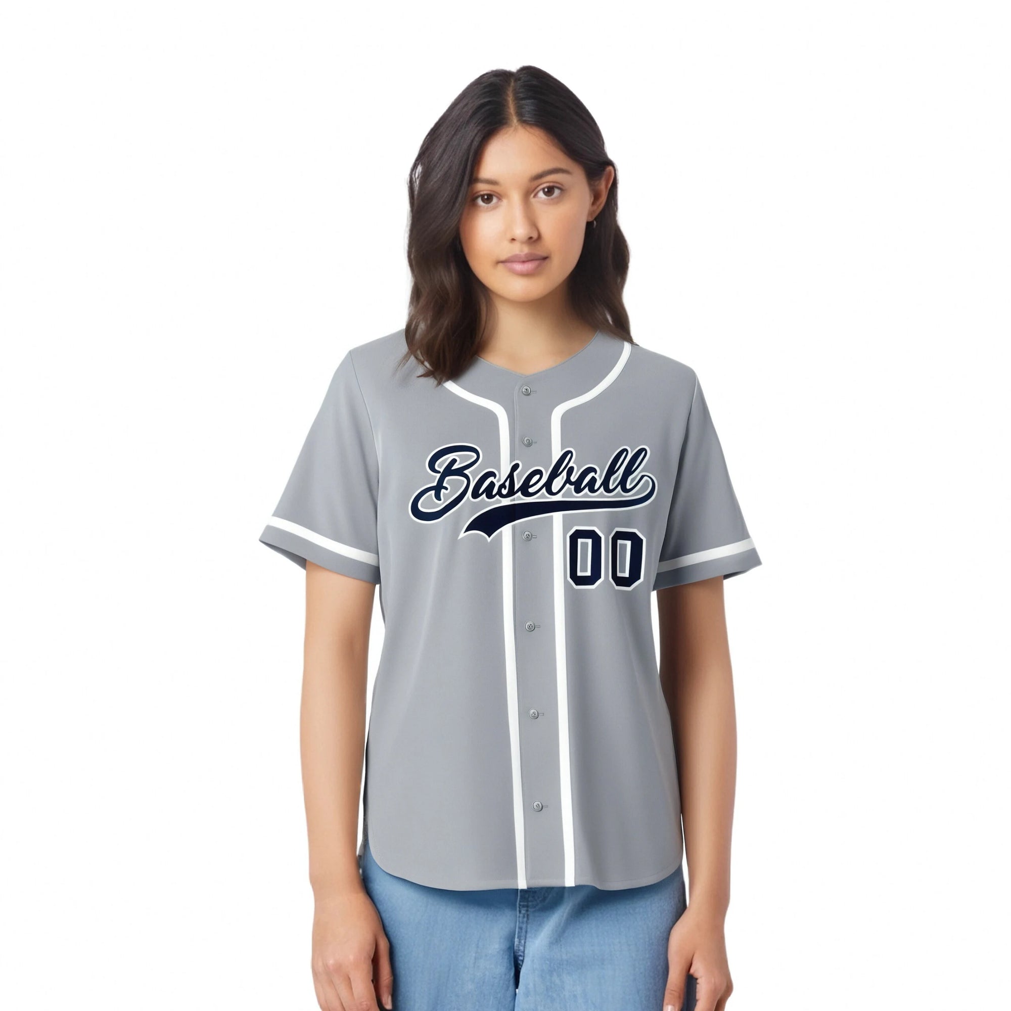 Custom Gray White Classic Style Authentic Baseball Jersey