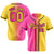 Custom Pink Yellow Gradient Authentic Baseball Jersey