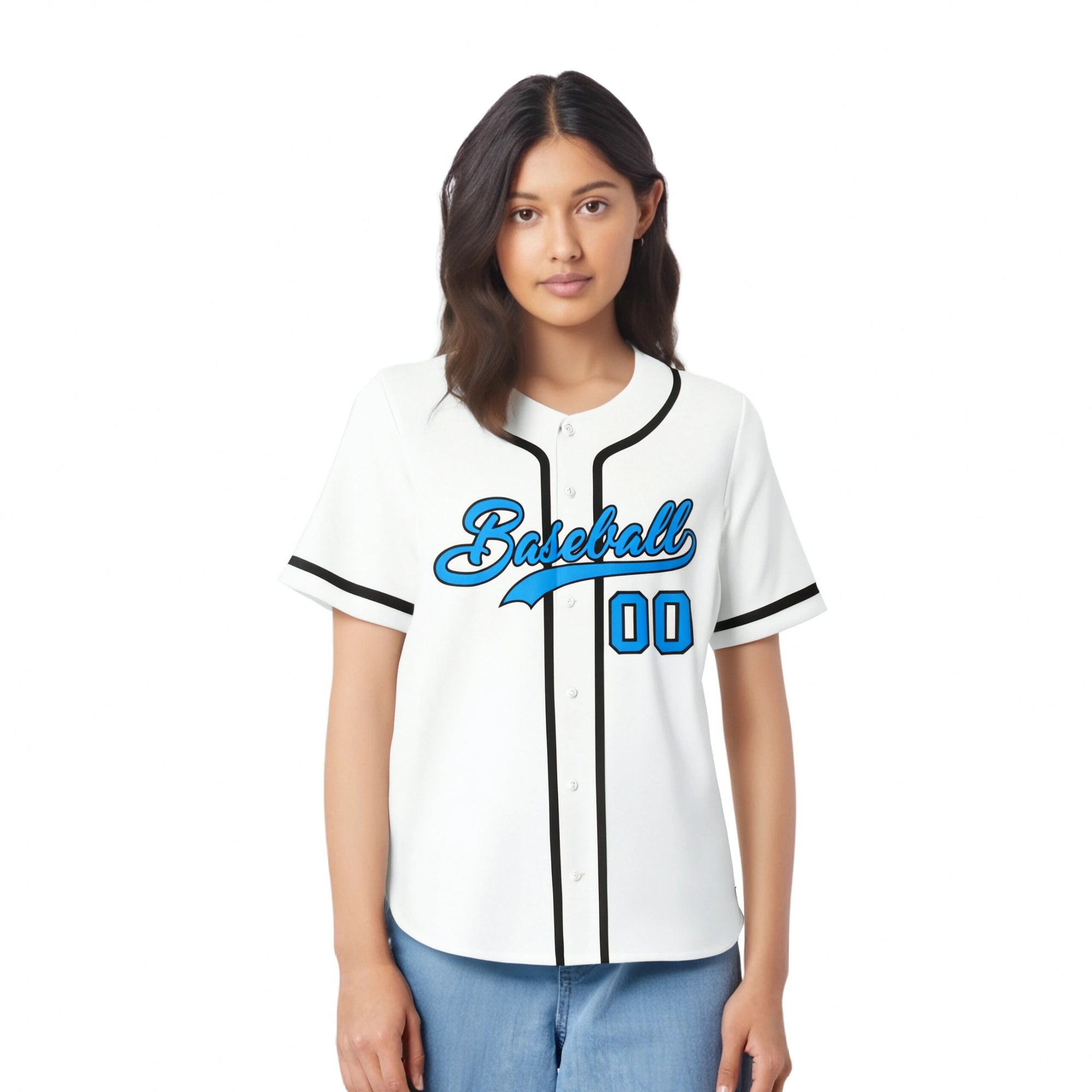 Custom White Black Classic Style Authentic Baseball Jersey