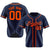 Custom Navy Orange Classic Style Authentic Baseball Jersey