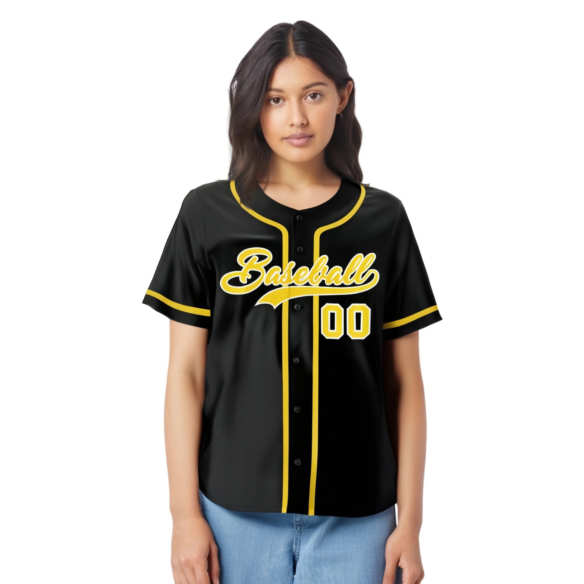 Custom Black White Classic Style Authentic Baseball Jersey