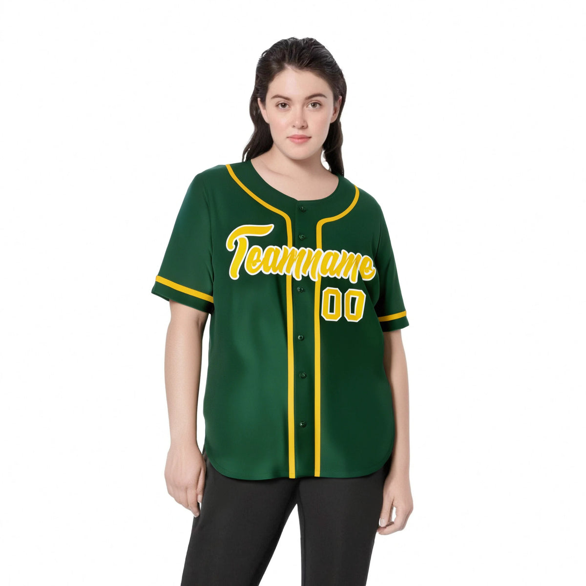 Custom Green Glod Classic Style Authentic Baseball Jersey