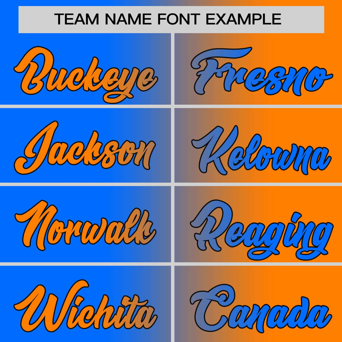 Custom Orange Blue Gradient Style Authentic Baseball Jersey