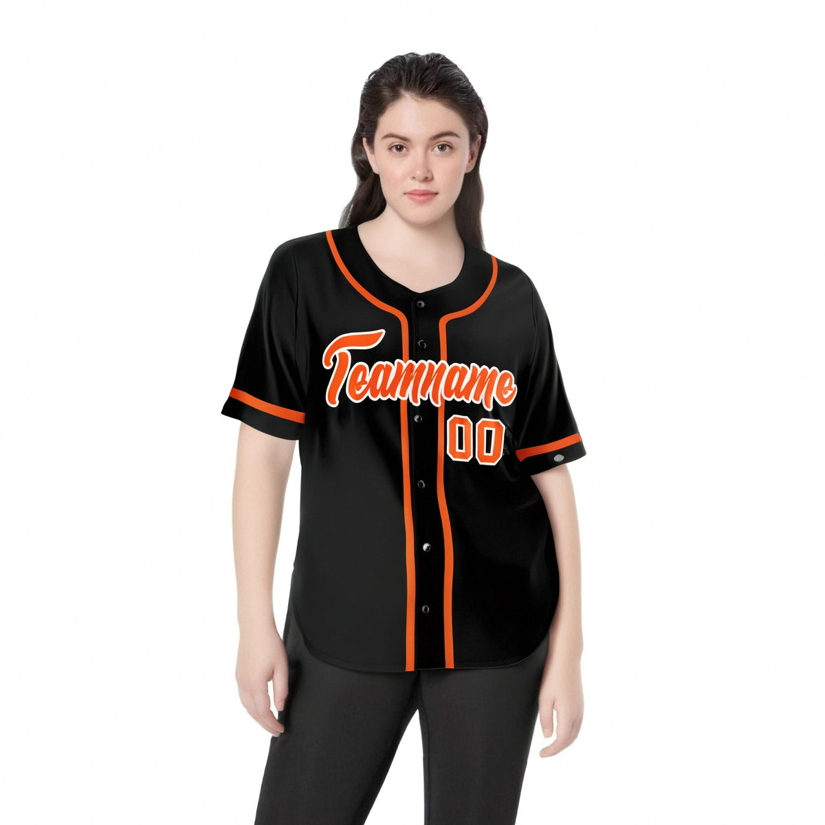 Custom Black Orange Classic Style Authentic Baseball Jersey