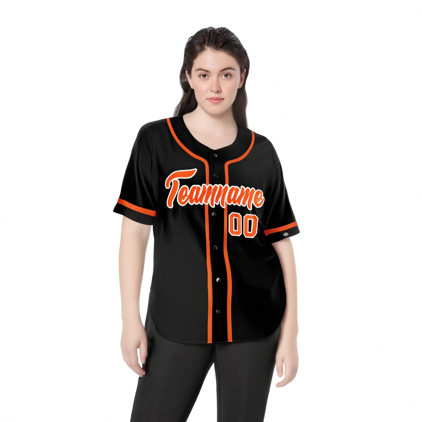 Custom Black Orange Classic Style Authentic Baseball Jersey