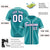 Custom Aqua White Classic Style Authentic Baseball Jersey