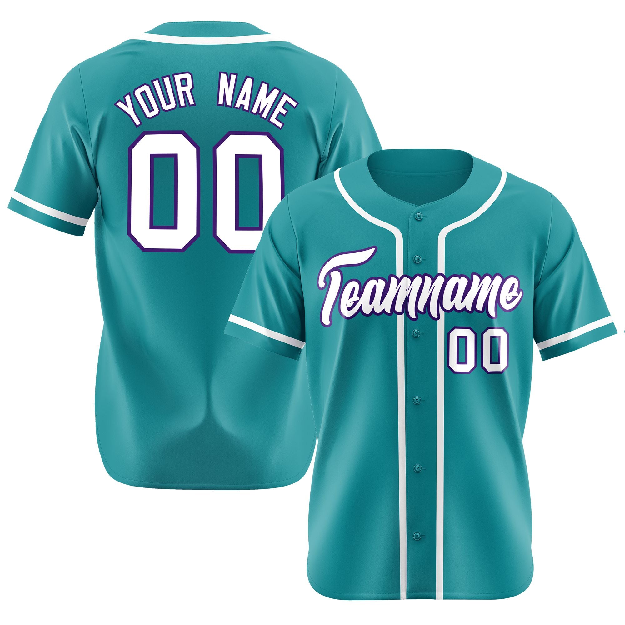 Custom Aqua White Classic Style Authentic Baseball Jersey