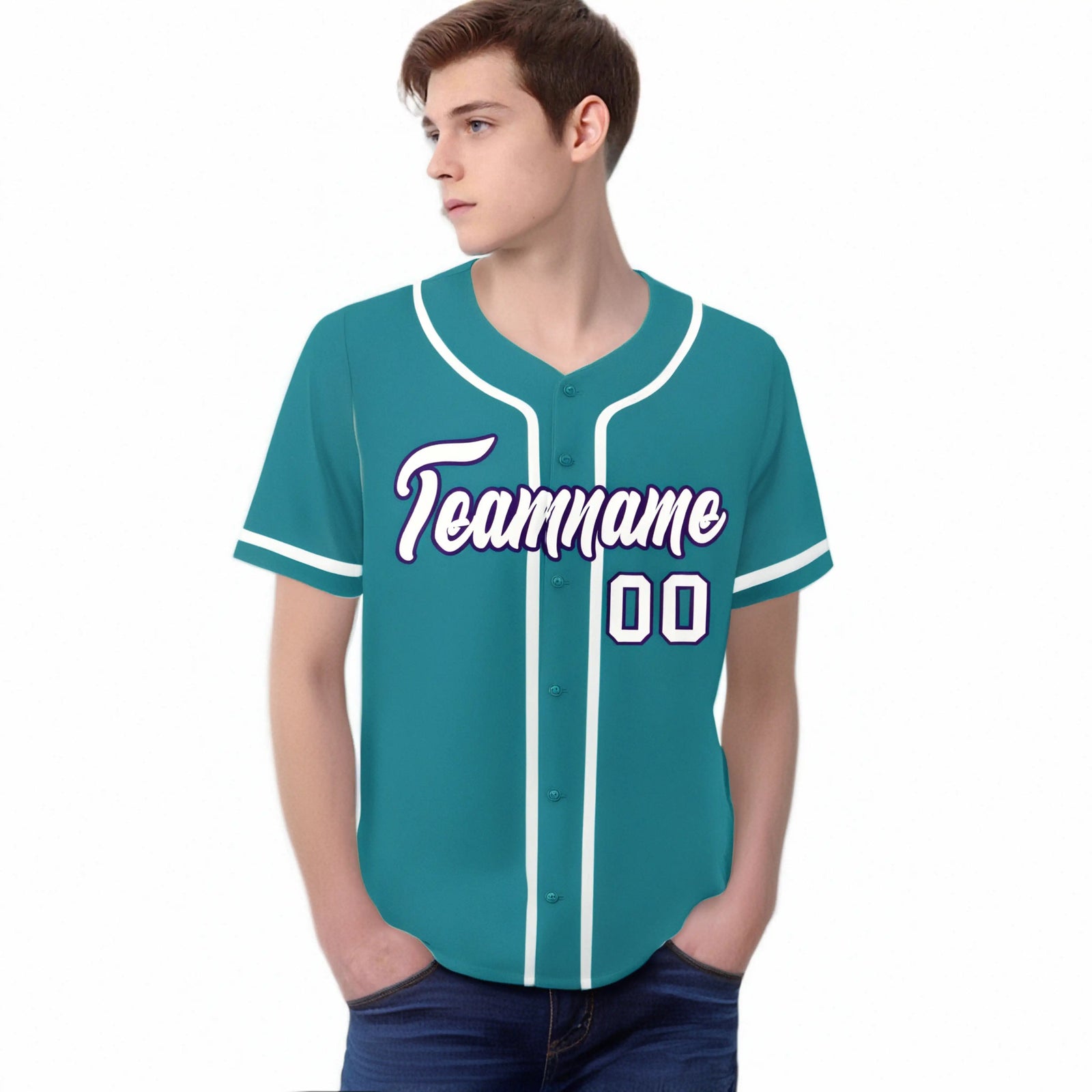 Custom Aqua White Classic Style Authentic Baseball Jersey