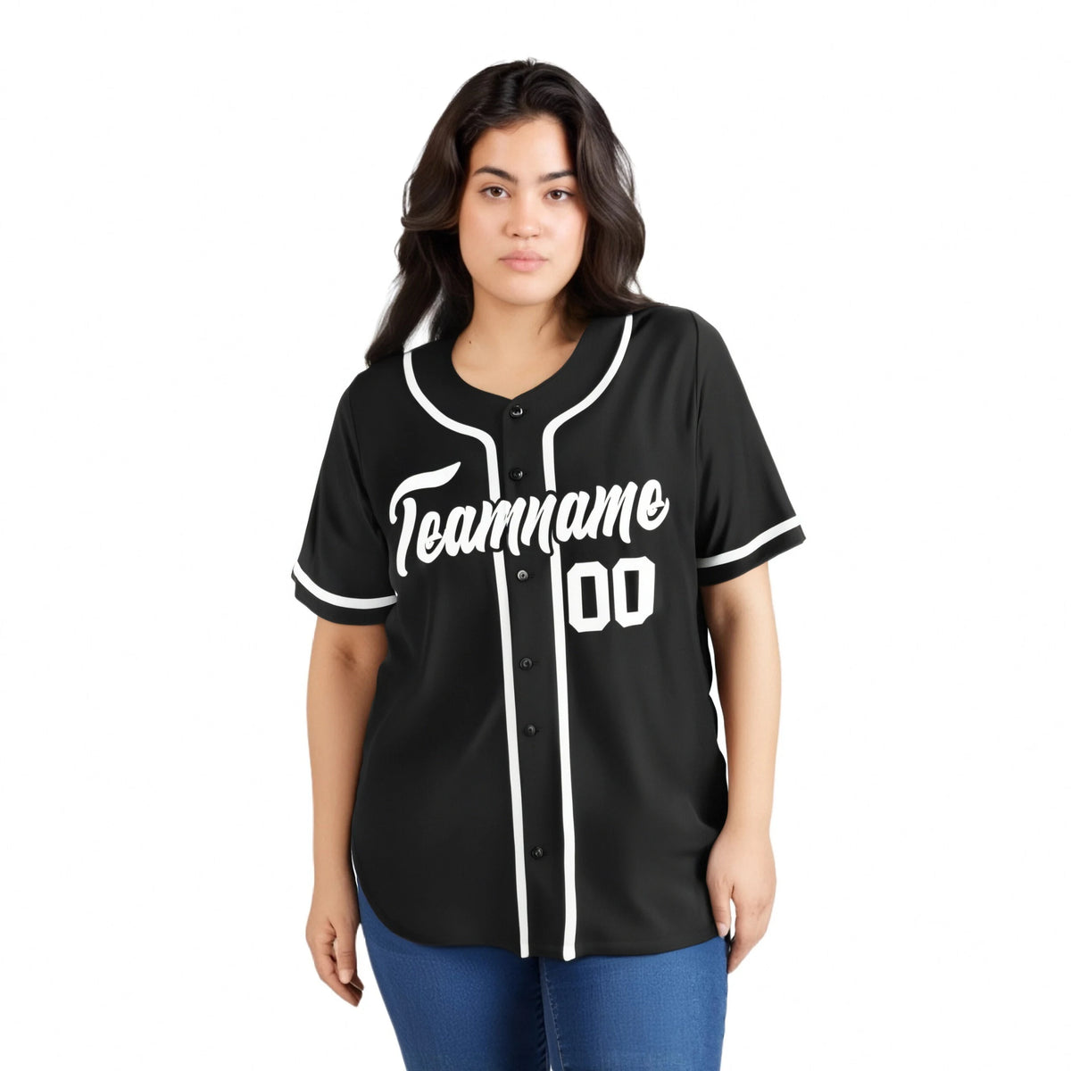 Custom Black White Classic Style Authentic Baseball Jersey