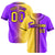 Custom Yellow Purple Gradient Style Authentic Baseball Jersey