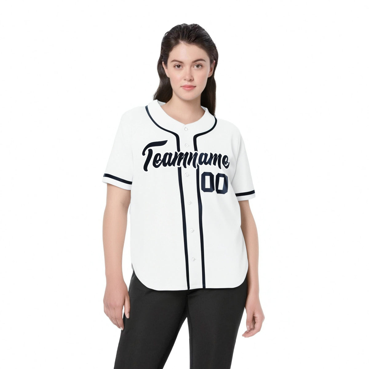 Custom White Navy Classic Style Authentic Baseball Jersey