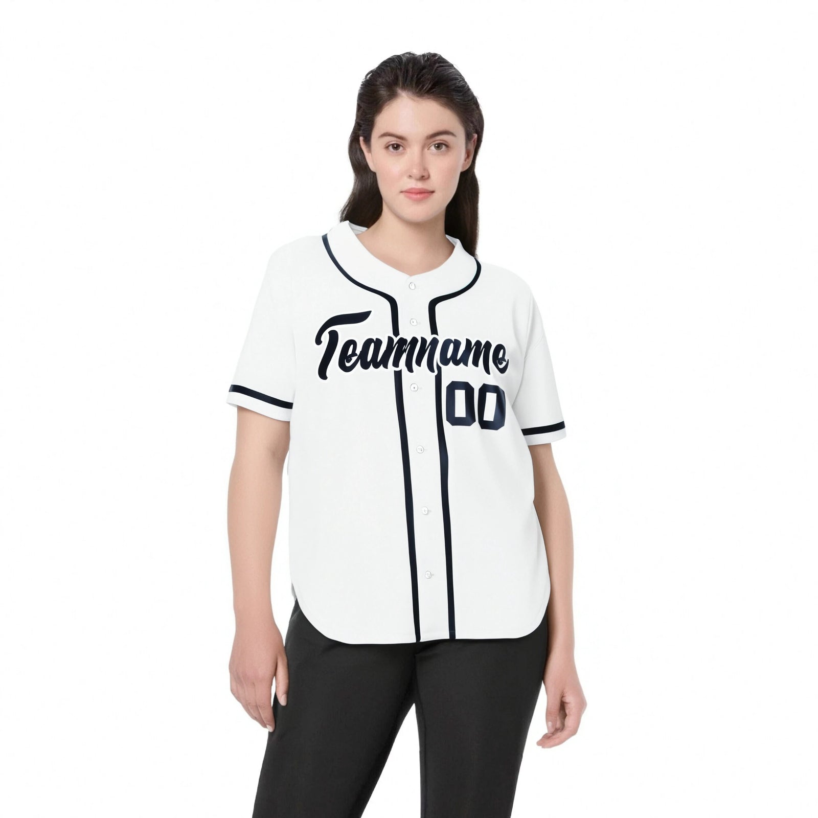 Custom White Navy Classic Style Authentic Baseball Jersey