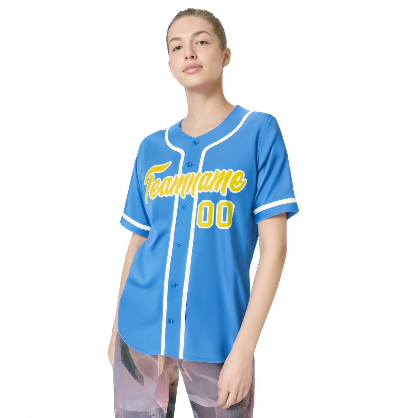 Custom Powder Blue White Classic Style Authentic Baseball Jersey