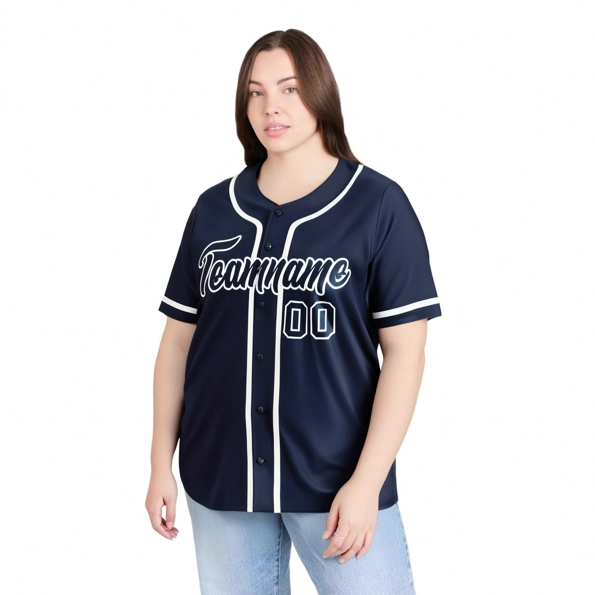 Custom Navy White Classic Style Authentic Baseball Jersey