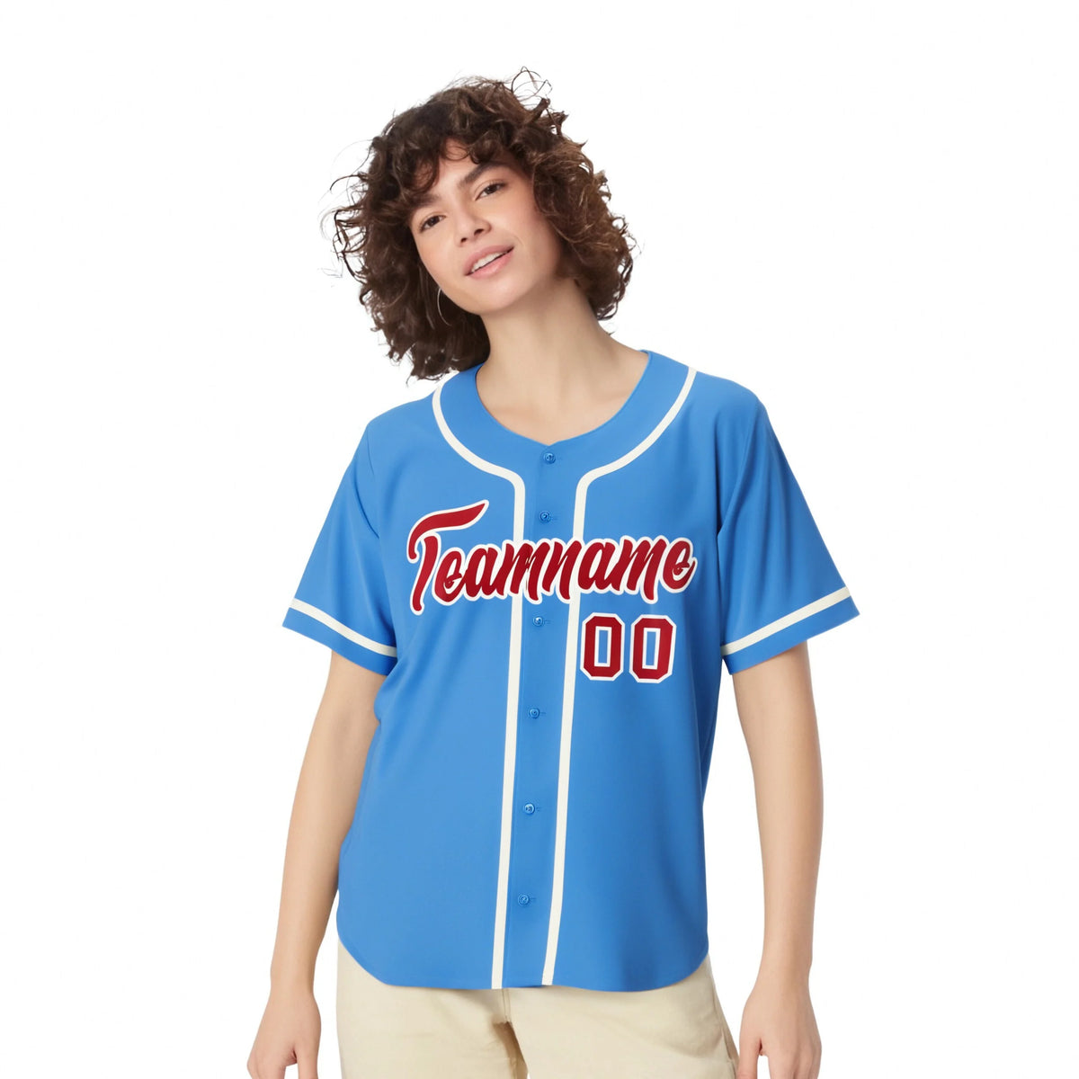 Custom Powder Blue White Classic Style Authentic Baseball Jersey