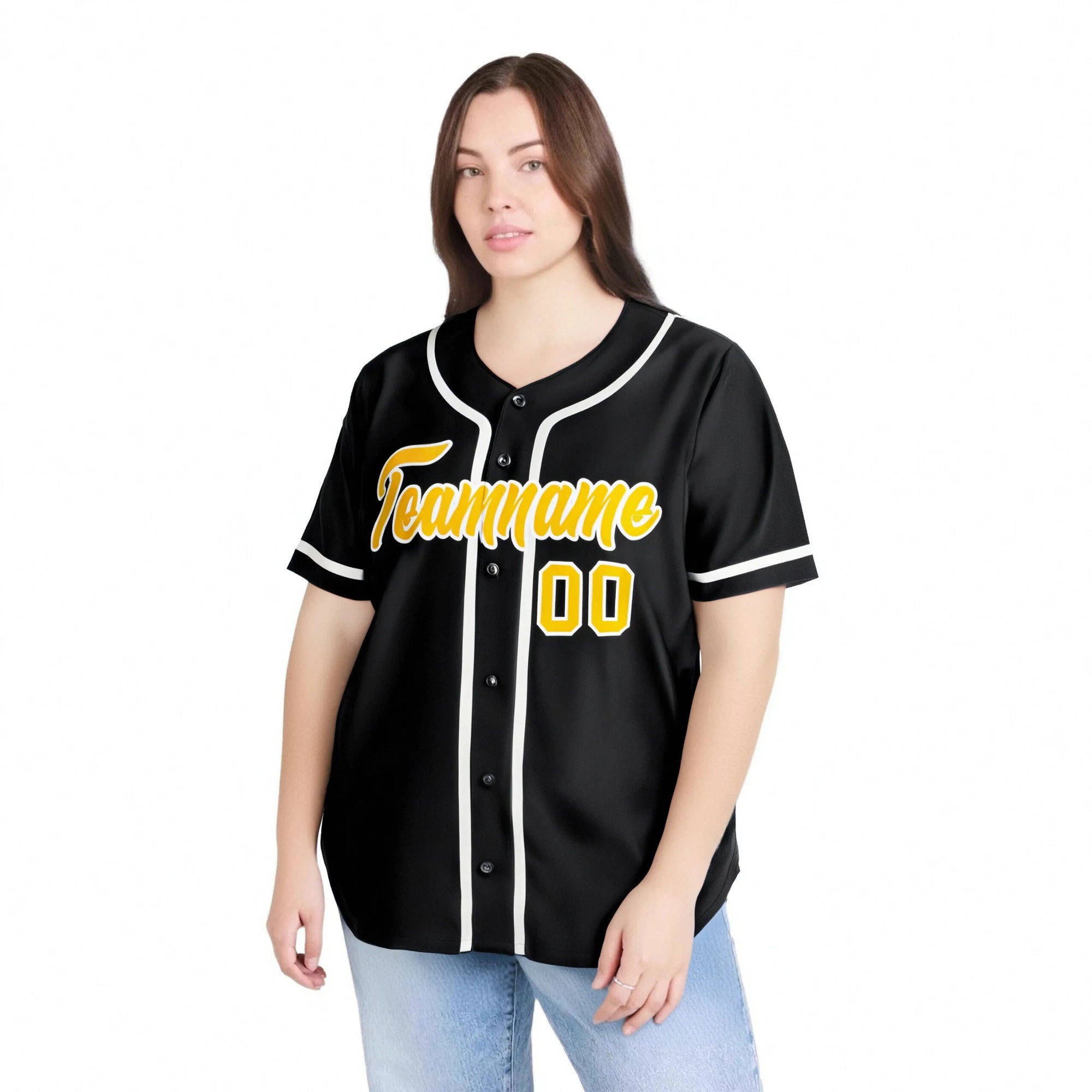 Custom Black White Classic Style Authentic Baseball Jersey