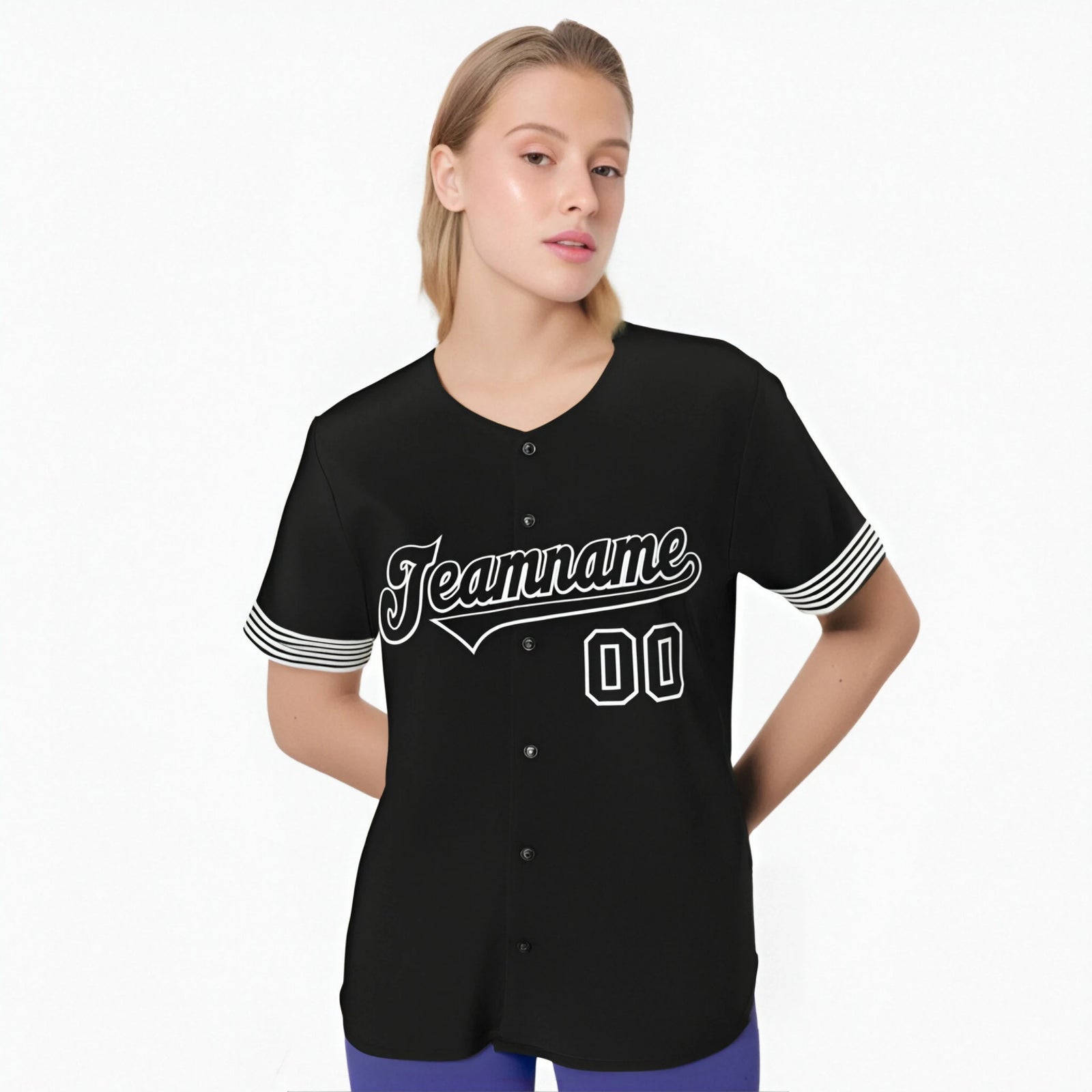 Custom Black Black-White Classic Style Authentic Baseball Jersey