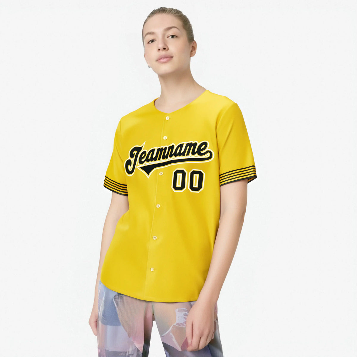 Custom Gold Black-White Classic Style Authentic Baseball Jersey