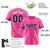 Custom Pink Navy-White Classic Style Authentic Baseball Jersey