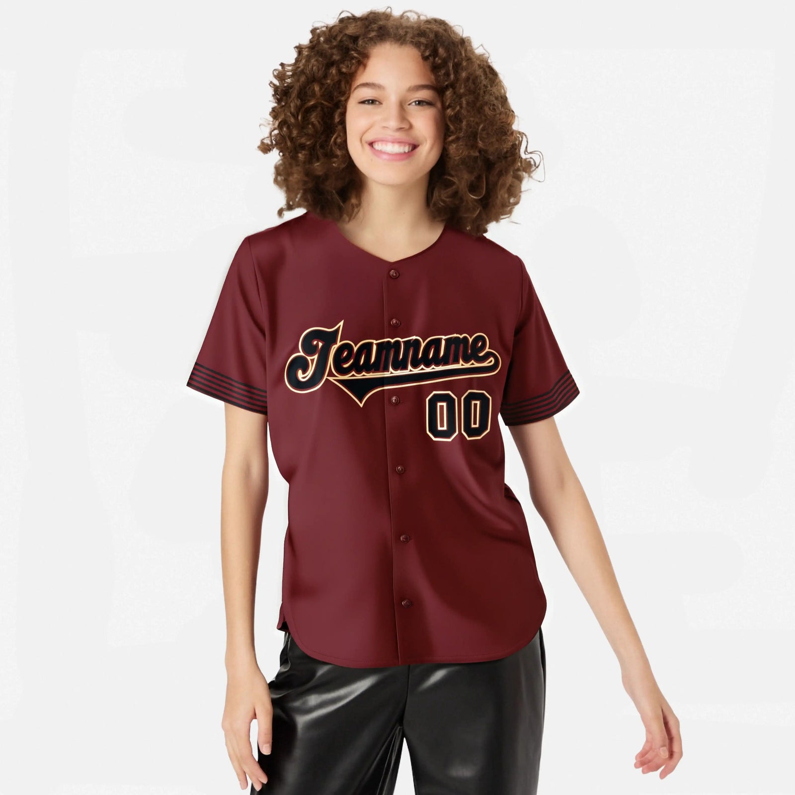 Custom Crimson Black-Old Gold Classic Style Authentic Baseball Jersey