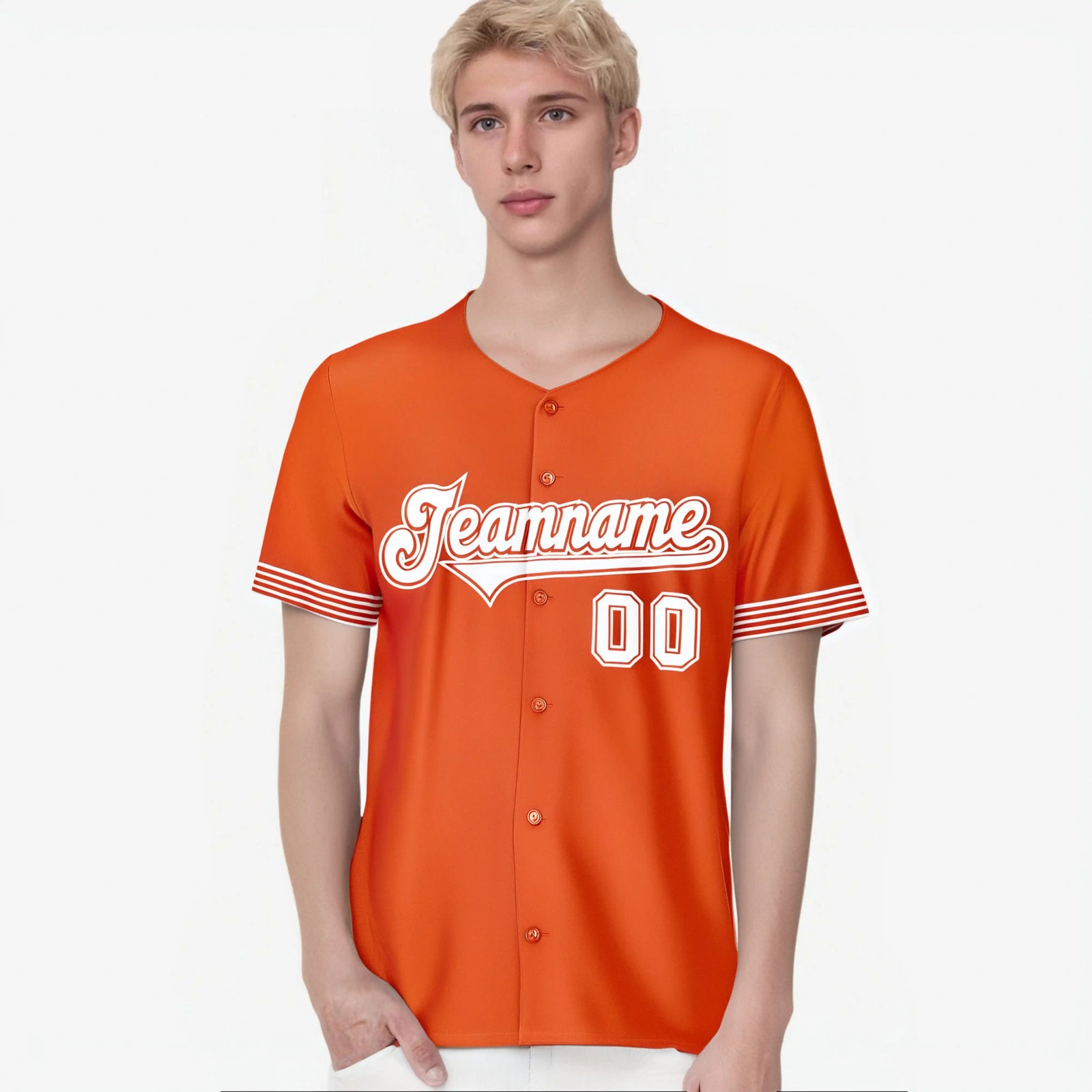 Custom Orange White Classic Style Authentic Baseball Jersey