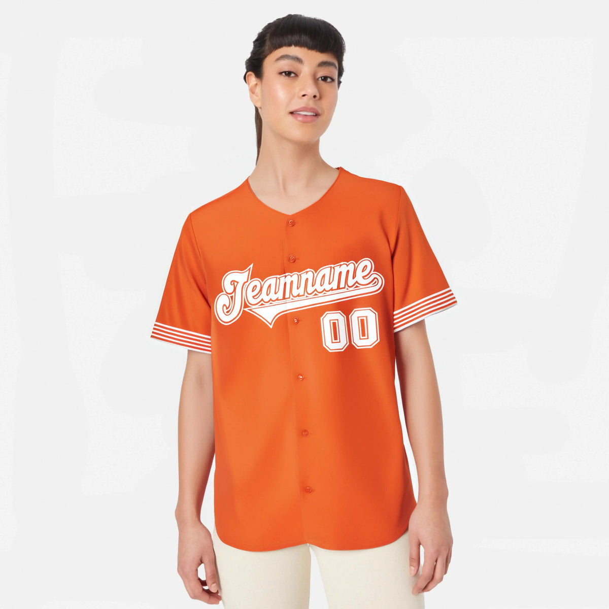 Custom Orange White Classic Style Authentic Baseball Jersey