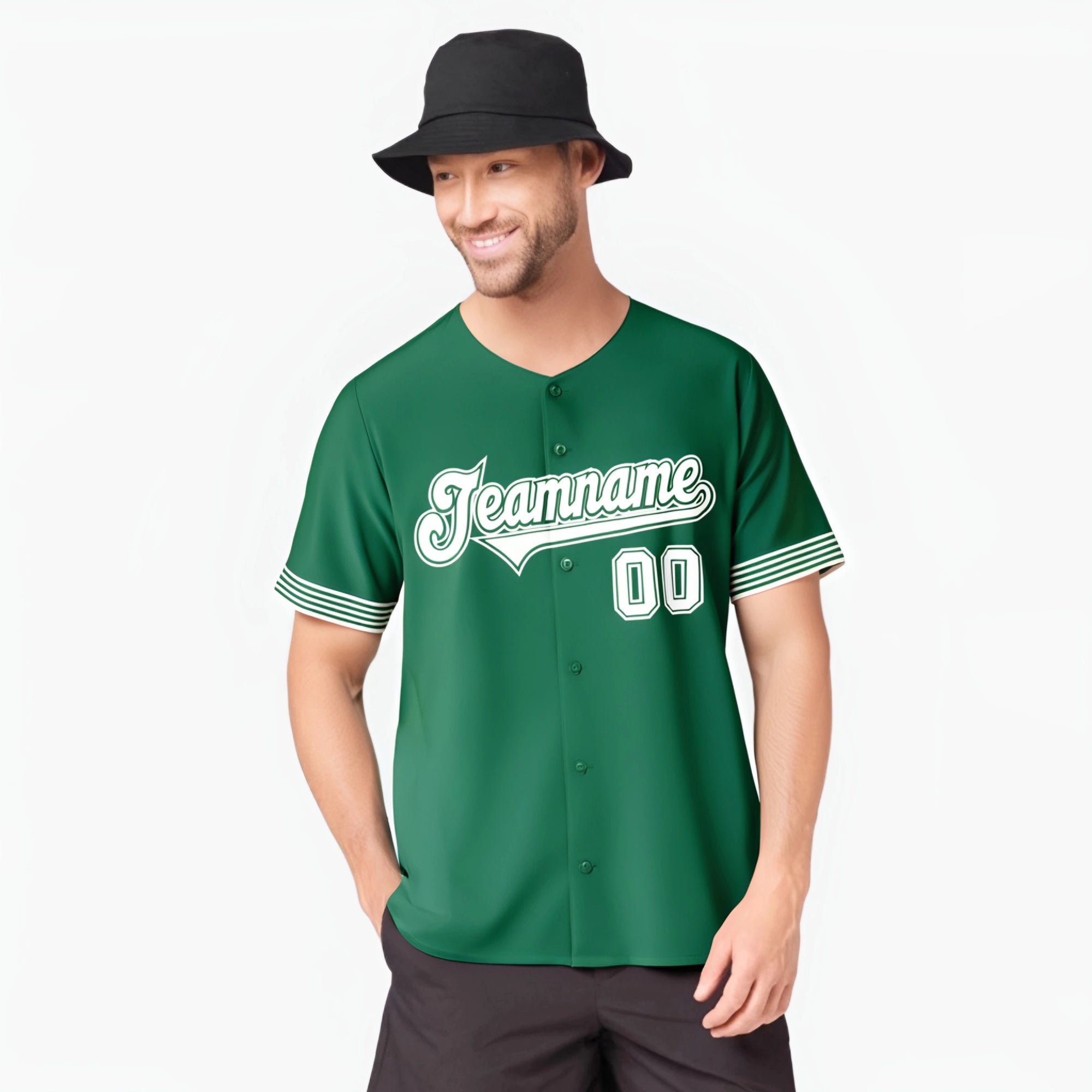 Custom Kelly Green White Classic Style Authentic Baseball Jersey