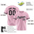 Custom Light Pink Black-White Classic Style Authentic Baseball Jersey