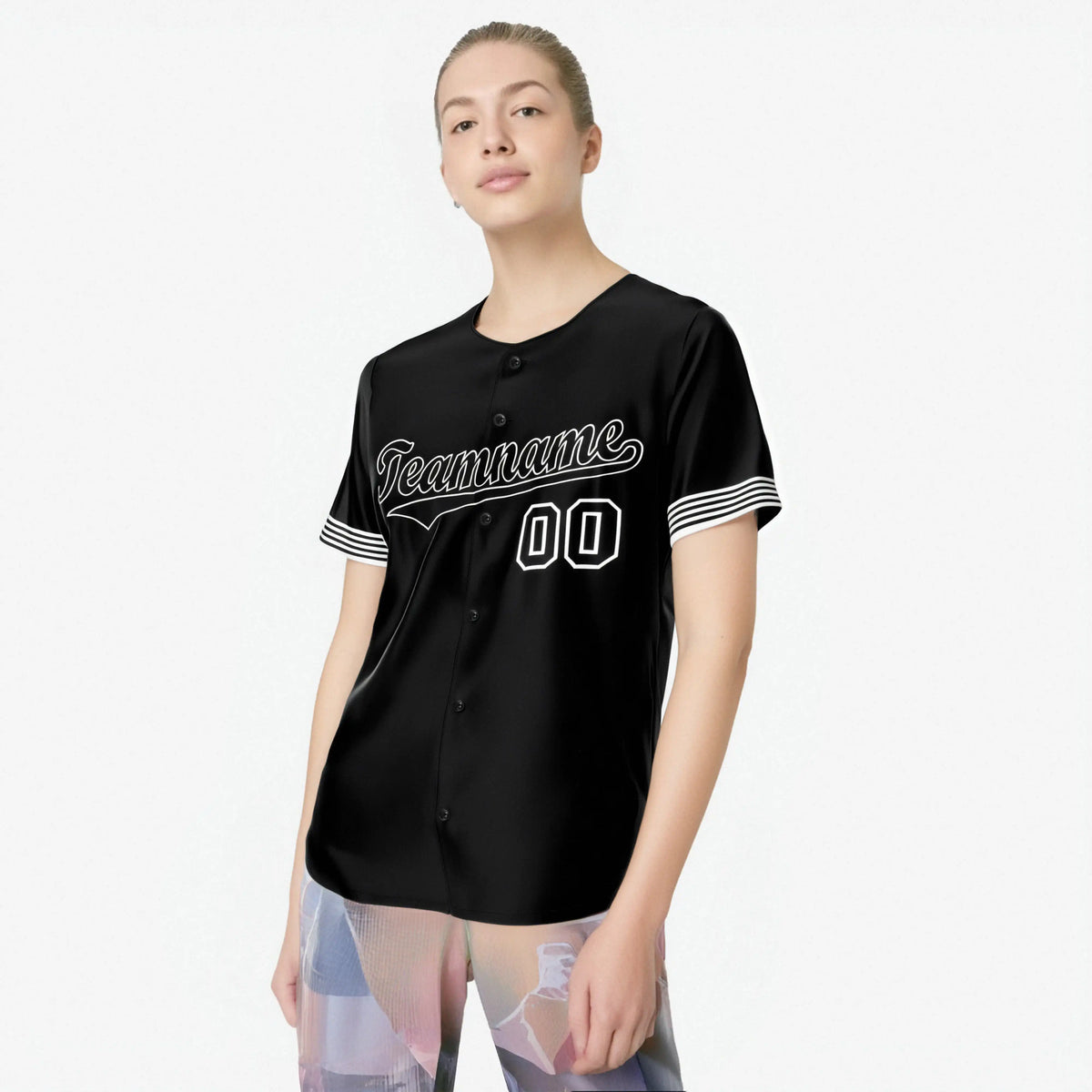 Custom Black Black-White Classic Style Authentic Baseball Jersey