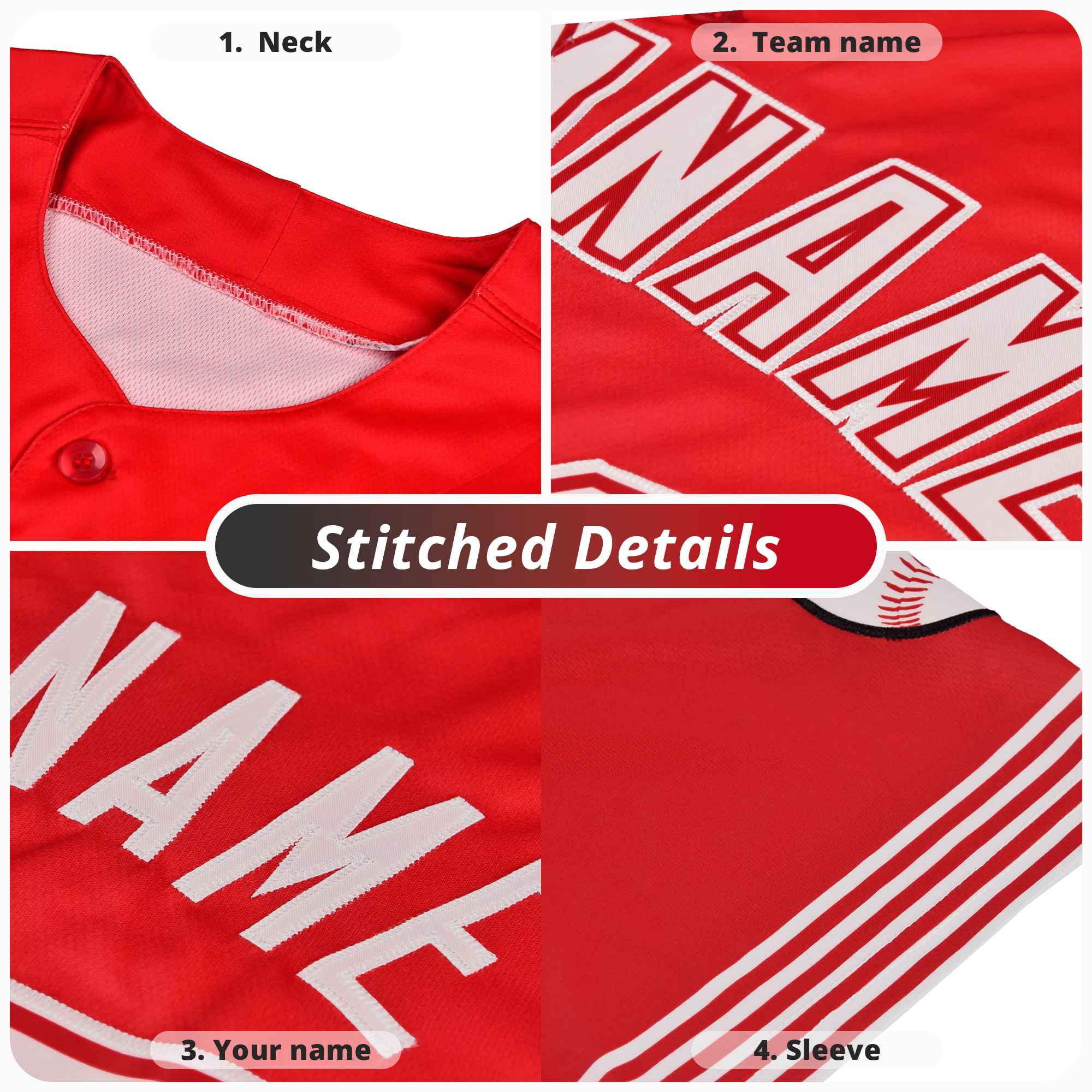 Custom Black Red-White Classic Style Authentic Baseball Jersey