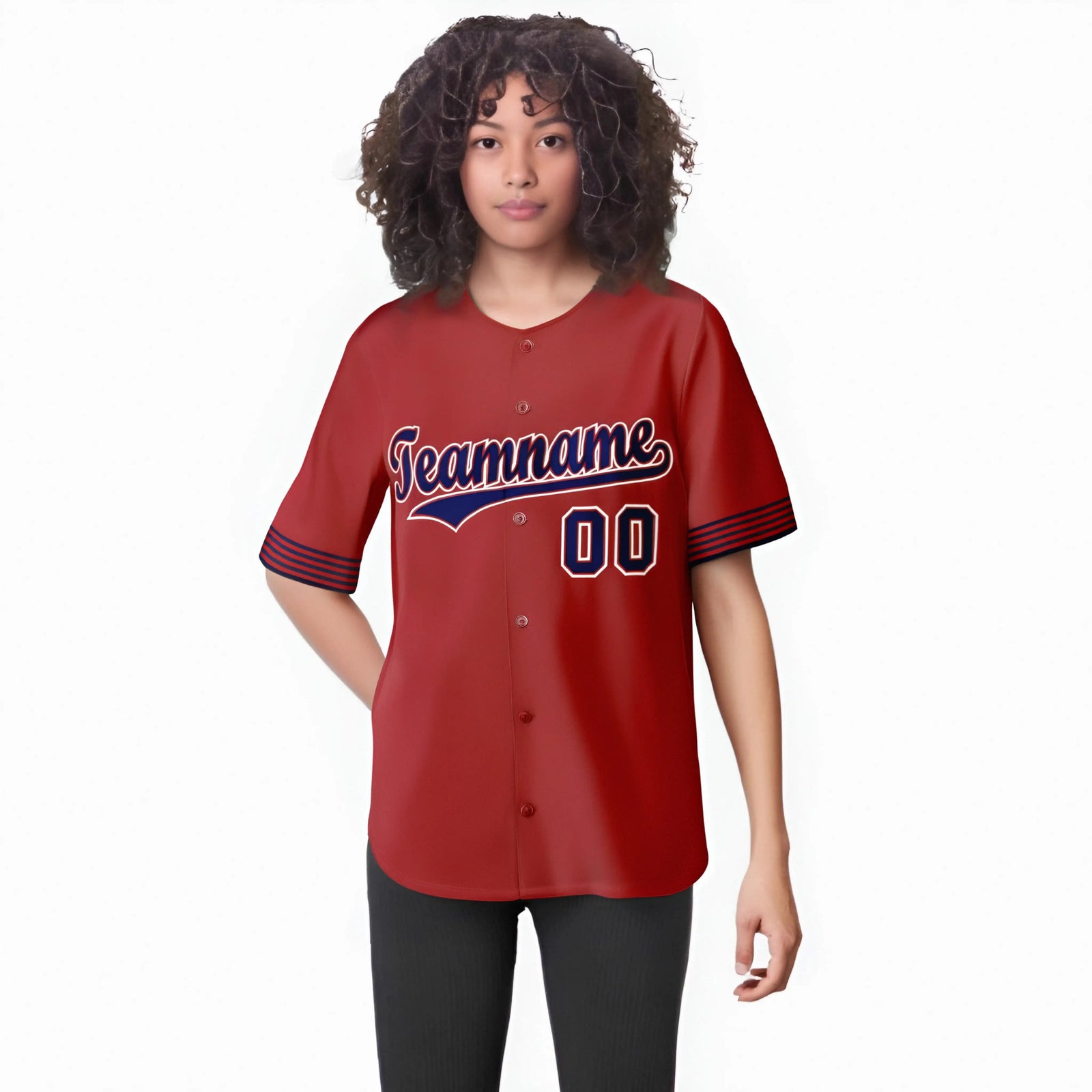 Custom Red Navy-White Classic Style Authentic Baseball Jersey