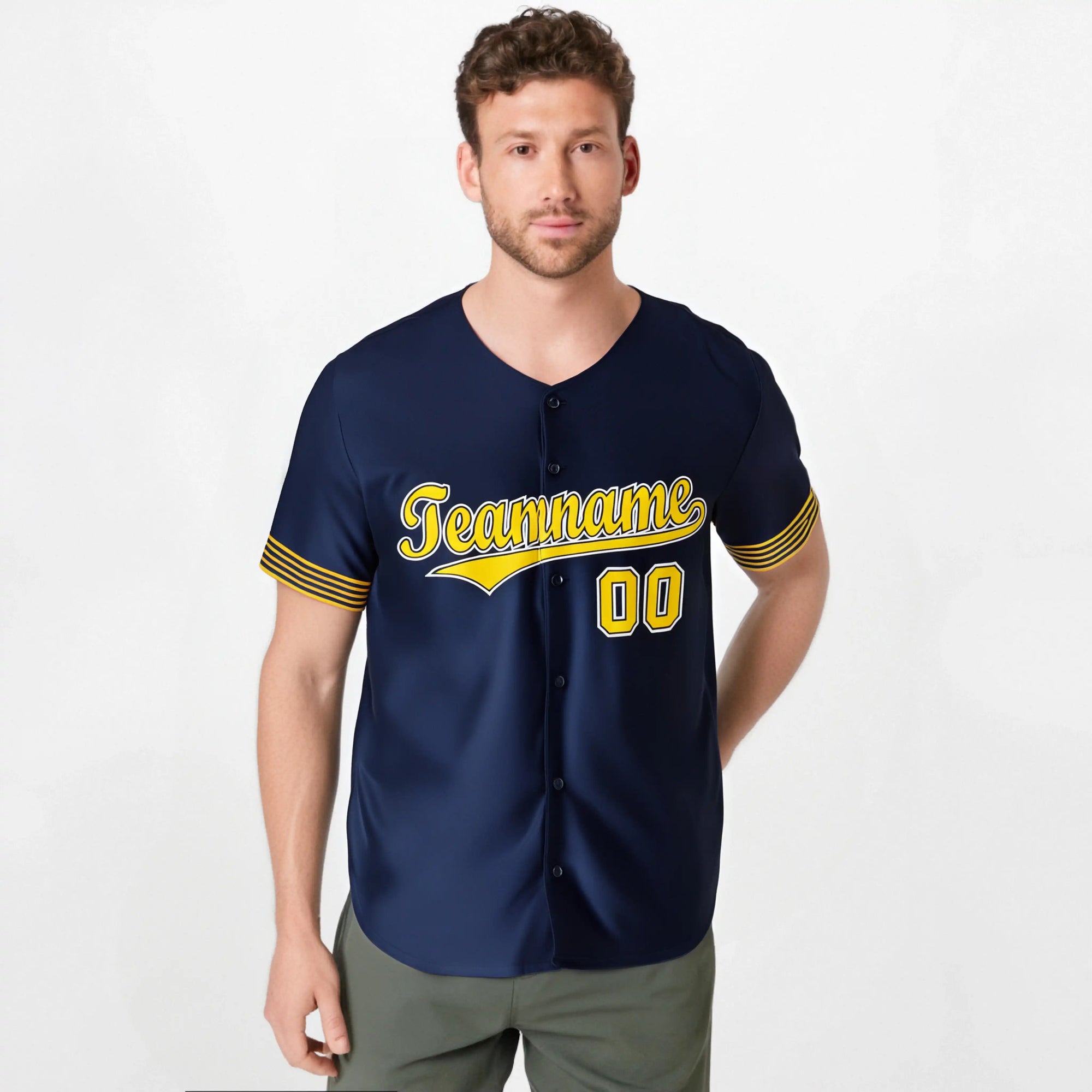 Custom Navy Navy-White Classic Style Authentic Baseball Jersey