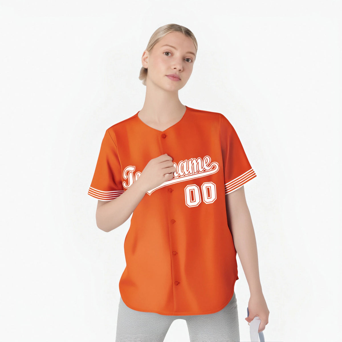 Custom Orange White Classic Style Authentic Baseball Jersey