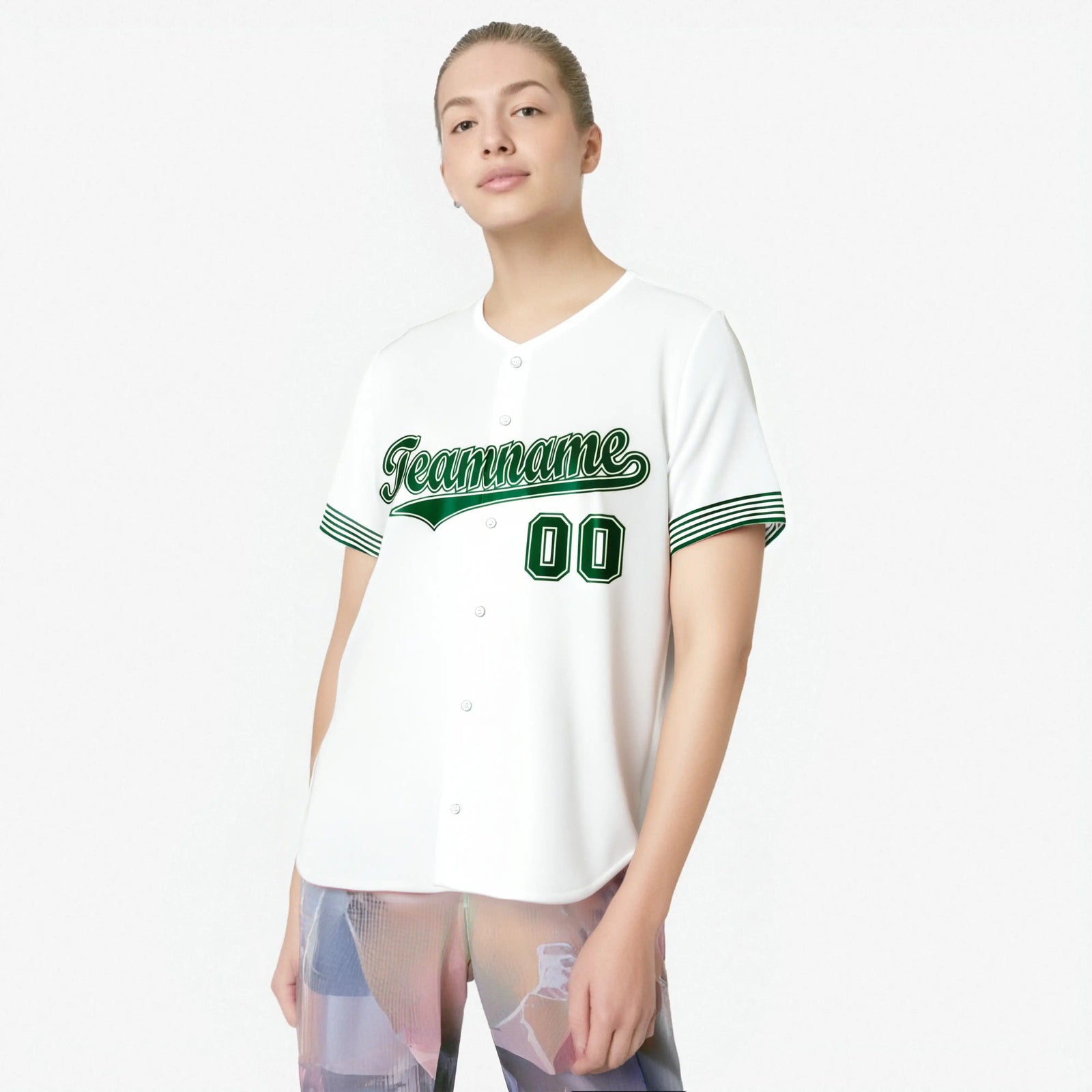 Custom White Kelly Green Classic Style Authentic Baseball Jersey