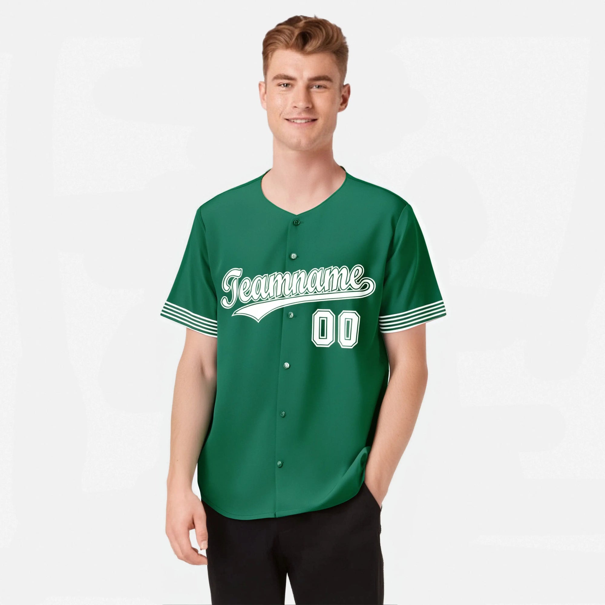 Custom Kelly Green White Classic Style Authentic Baseball Jersey