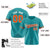 Custom Aqua Orange-White Classic Style Authentic Baseball Jersey