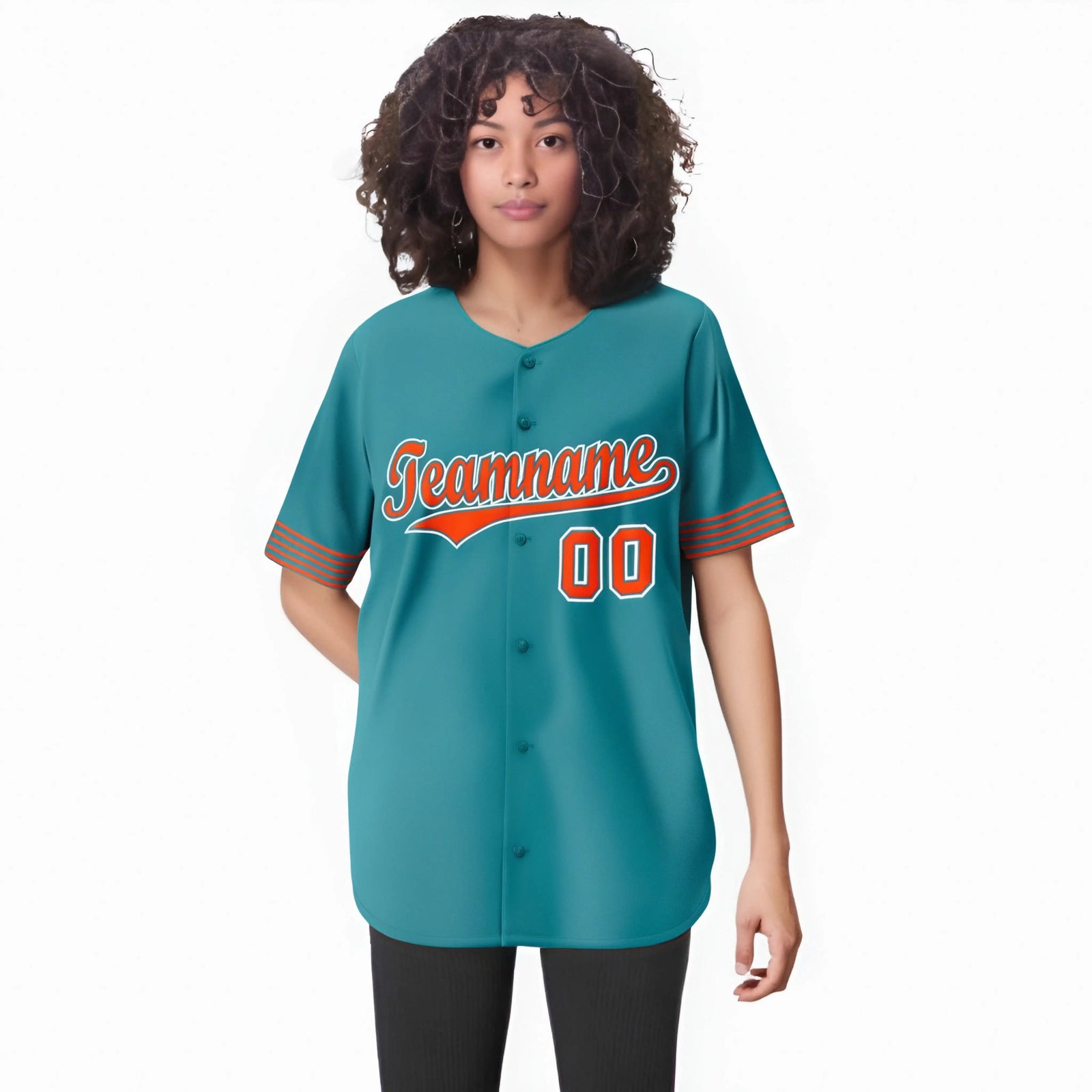 Custom Aqua Orange-White Classic Style Authentic Baseball Jersey