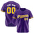 Custom Purple Gold-White Classic Style Authentic Baseball Jersey