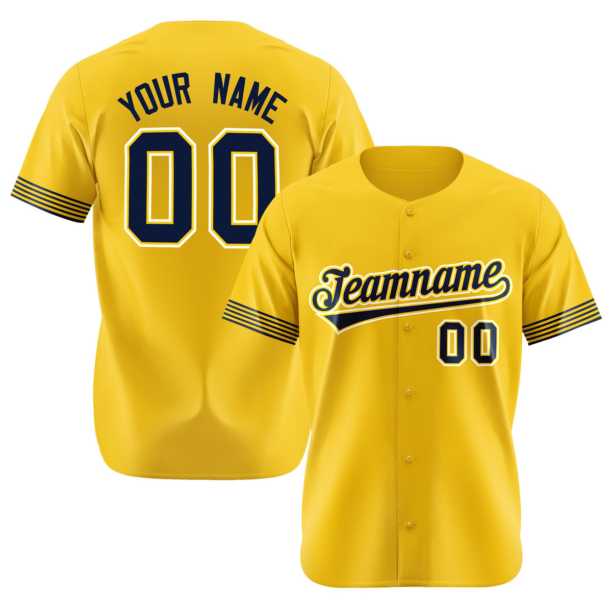 Custom Gold Purple-White Classic Style Authentic Baseball Jersey